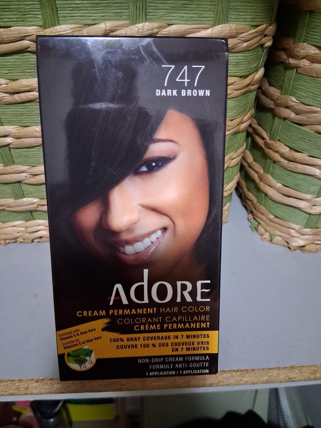Customer photo review of Adore Cream Permanent Hair Color 100% Gray Coverage | Long-Lasting Vibrant Color – Choose Color