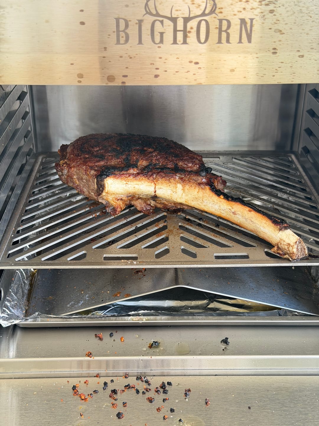 Customer photo review of 1500℉ Portable Infrared Steak Grill with Pizza Stone, Stainless Steel- 16 Inch