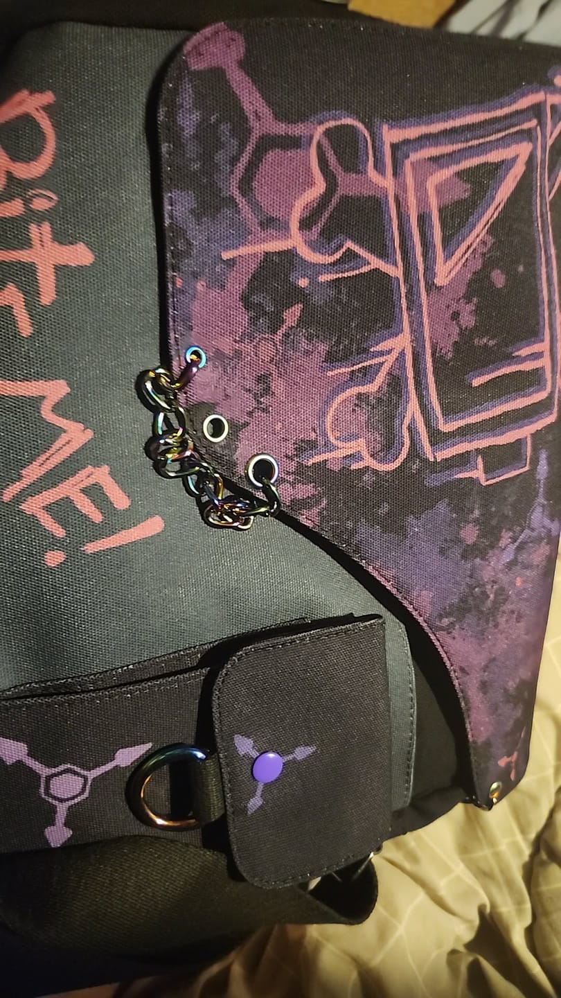 Customer photo review of Murder Drones Laptop Bag