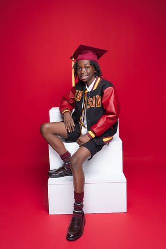Customer photo review of Custom Burgundy Black Crimson Gold Letterman Jacket Raglan Sleeves Varsity Full-Snap Leather Sleeves