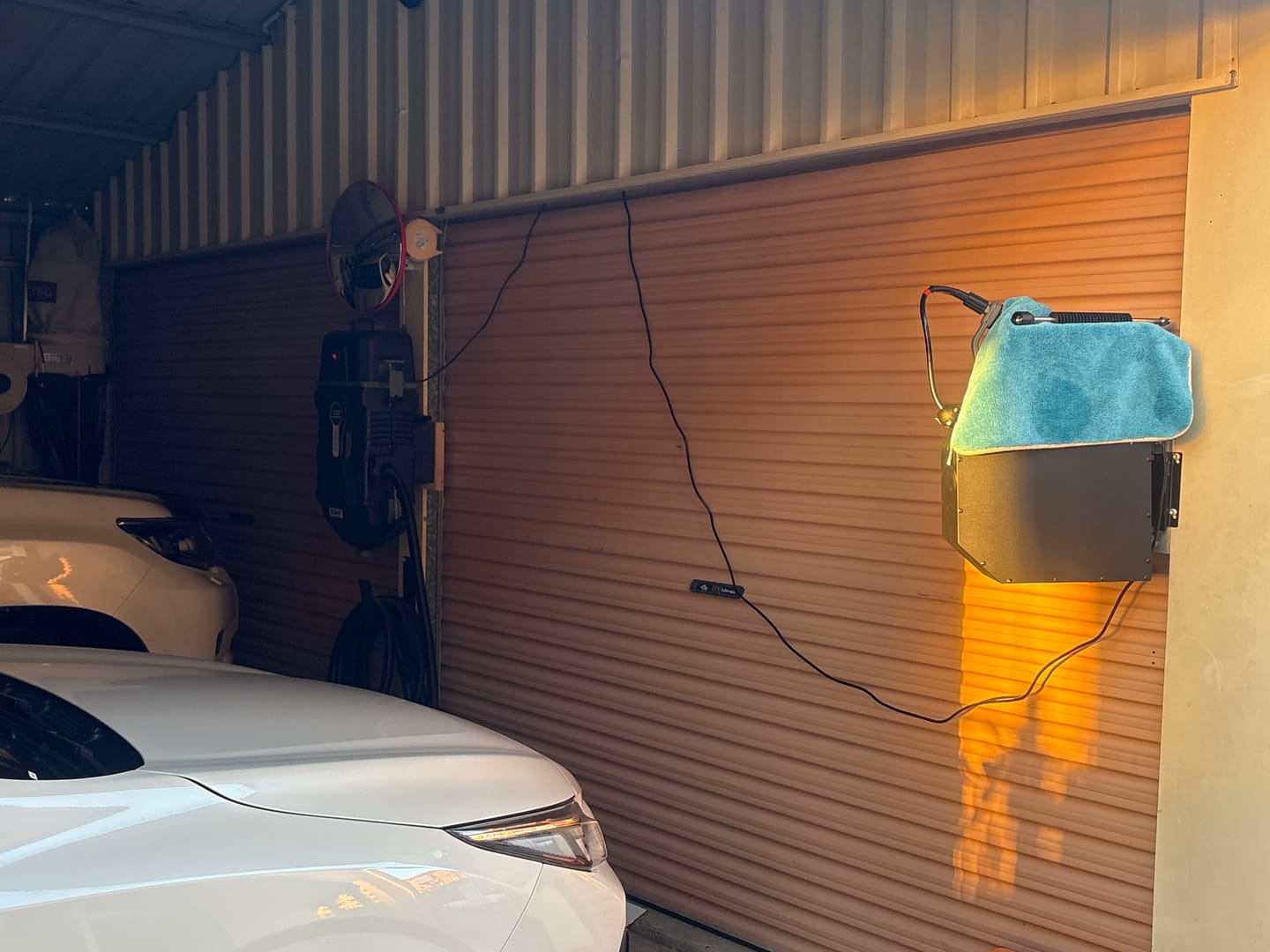 Customer photo review of R18 Wall-Mounted Pressure Washer