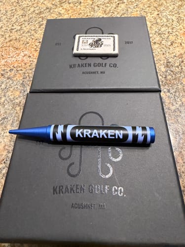 Customer photo review of The Silver Kraken Express Ball Marker | Kraken Titanium Golf Ball Marker