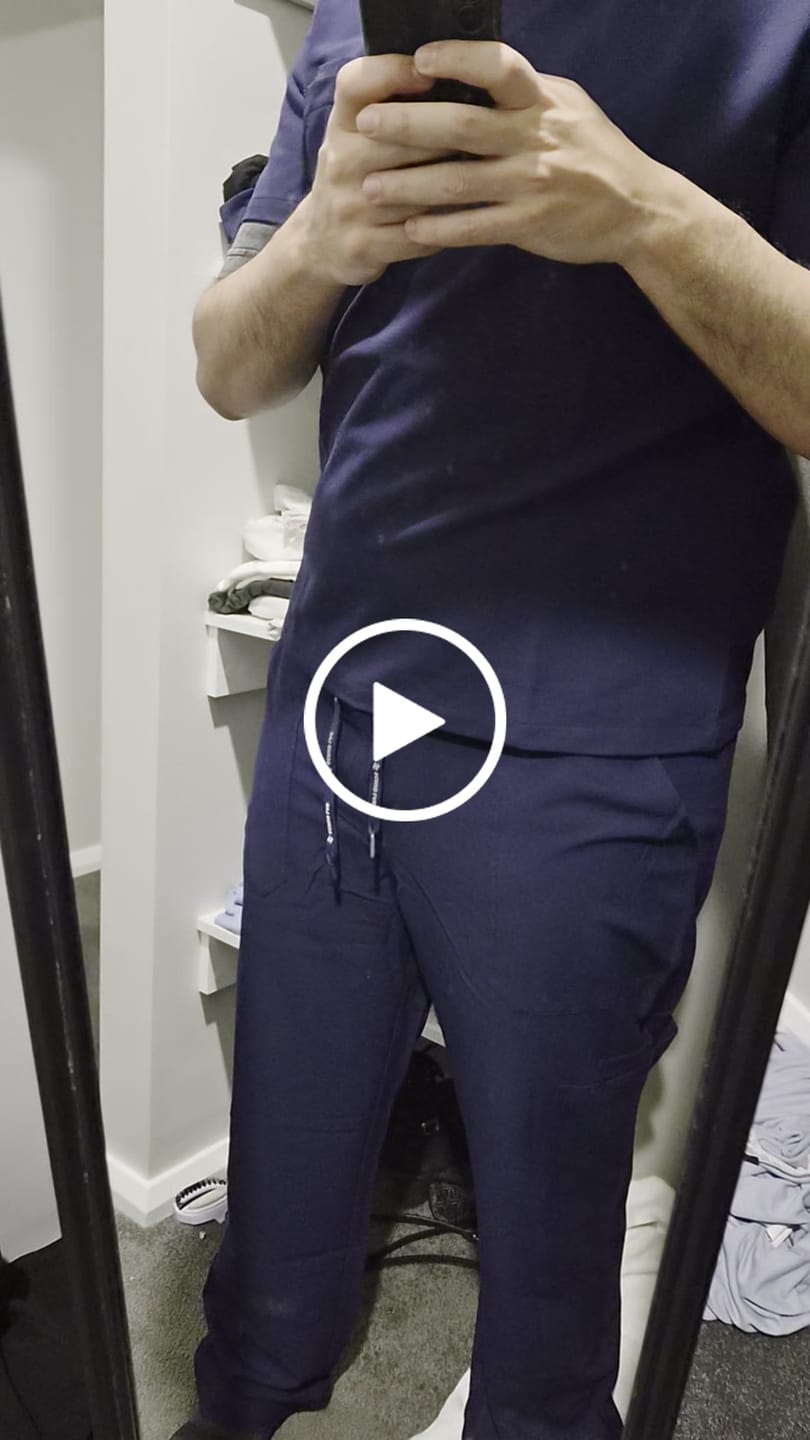 Customer video review of VICTOR Straight Leg Scrub Pants - Navy | SLTECH™
