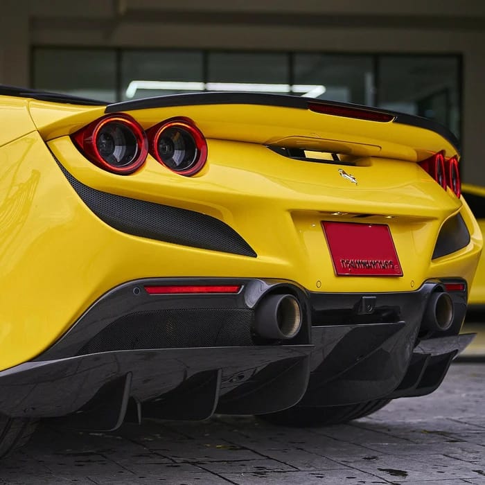 Customer photo review of Ferrari Pre-Preg Carbon Fiber OEM Style Rear Diffuser for F8