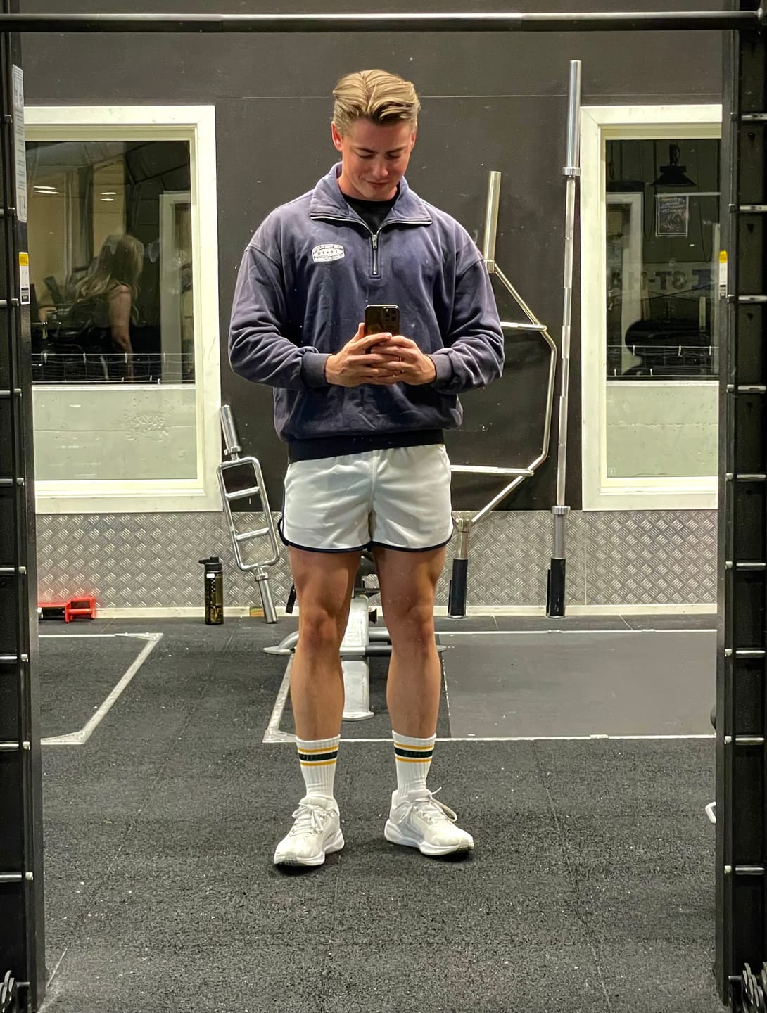Customer photo review of Ringer Shorts - White Navy