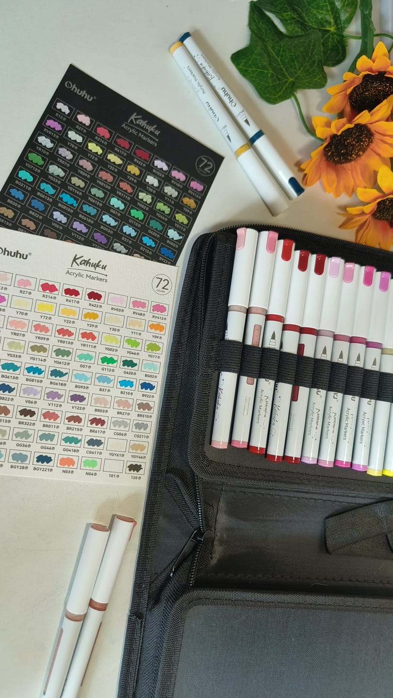 Customer photo review of Ohuhu Kahuku Series Direct-ink Acrylic Paint Markers