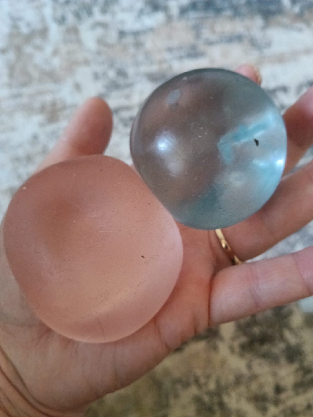 Customer photo review of Coconut Oil Ball Squishy -  3 Pack