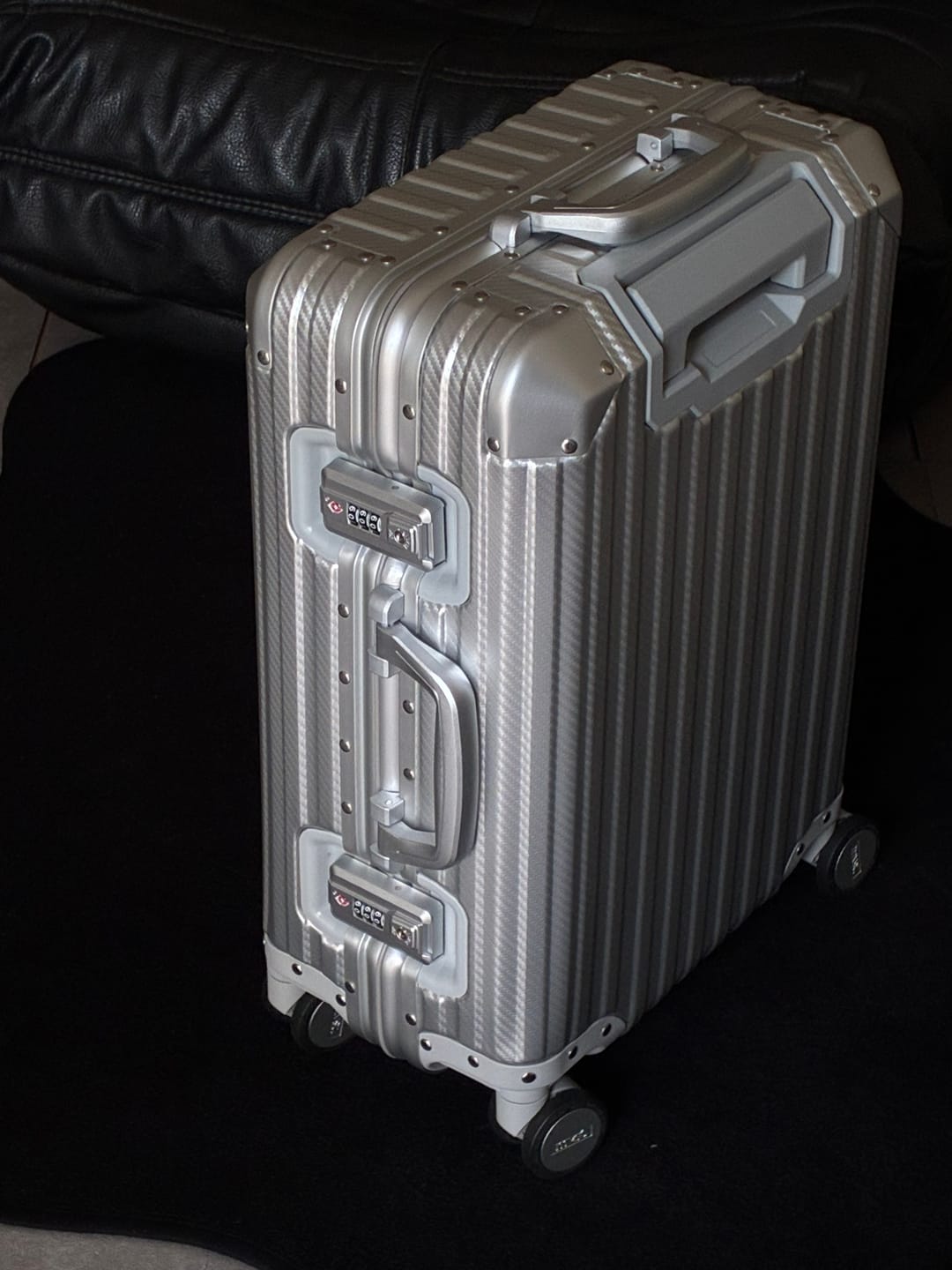 Customer photo review of TREVA Aluminum Suitcase Silver