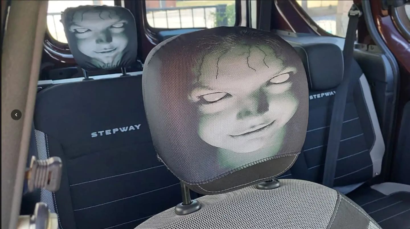 Customer photo review of Funda reposacabezas para coches