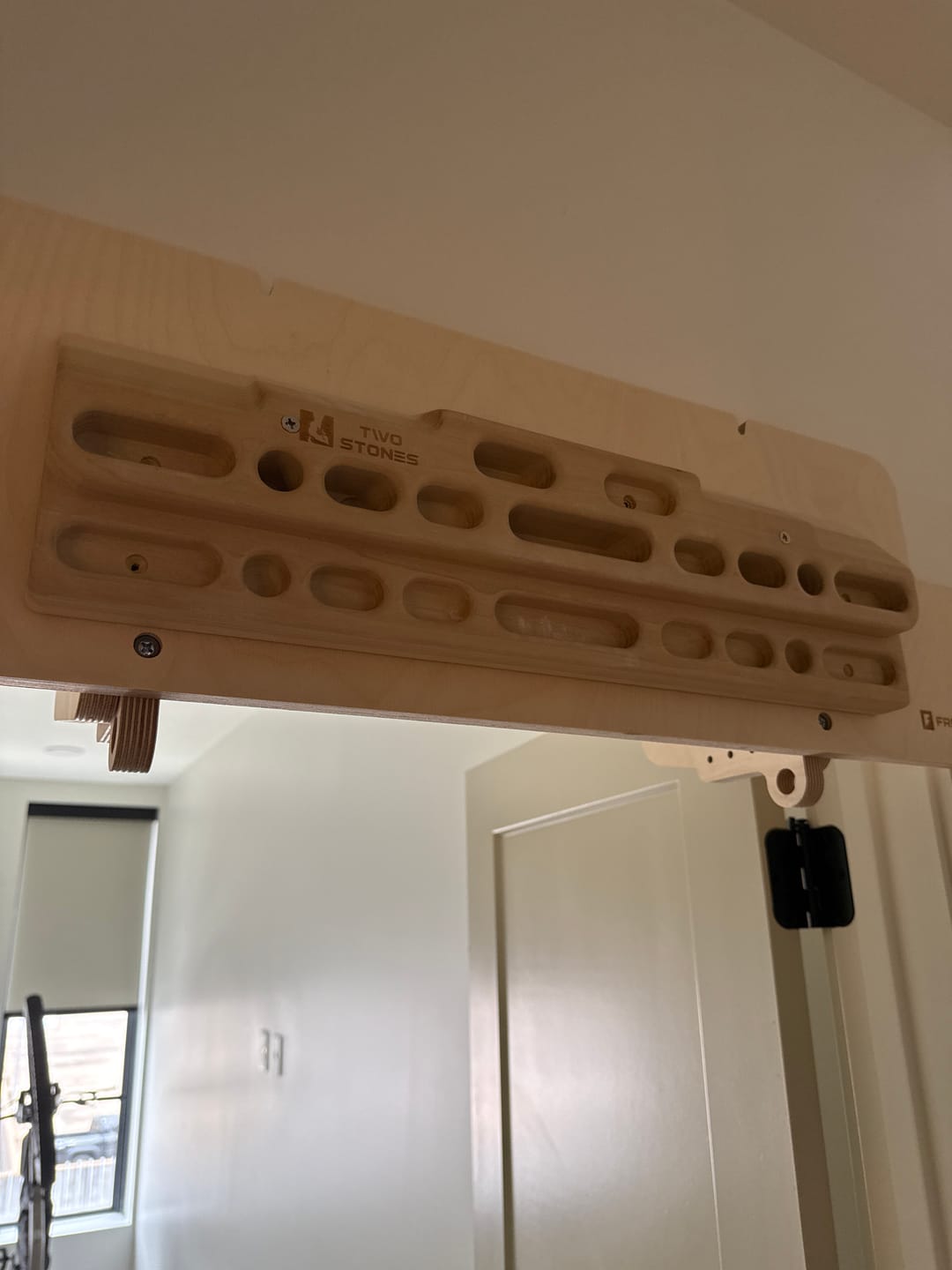 Customer photo review of Hangboard Doorway Mount