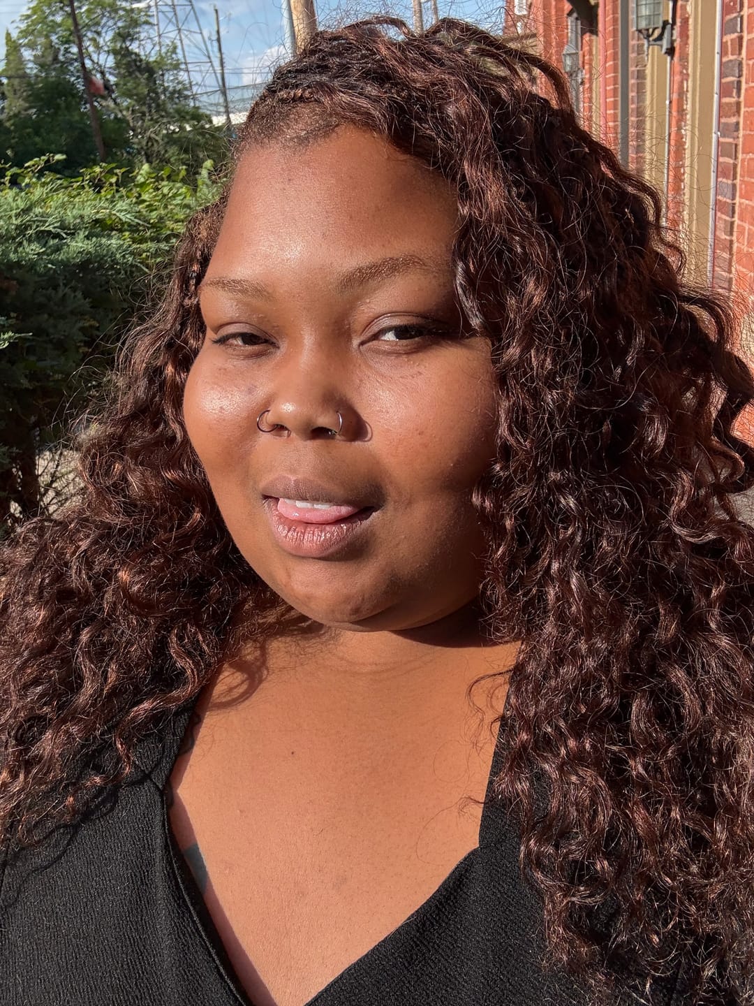 Customer photo review of Spanish Curl Human Crochet Hair