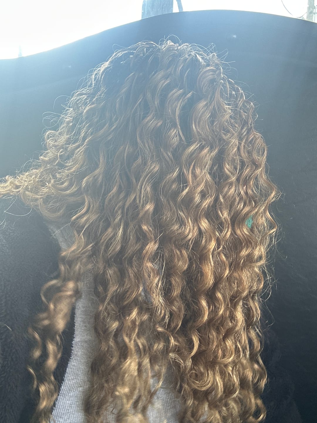 Customer photo review of #4/27/30 Mix Color Blend Loose Deep Wave Human Crochet Hair