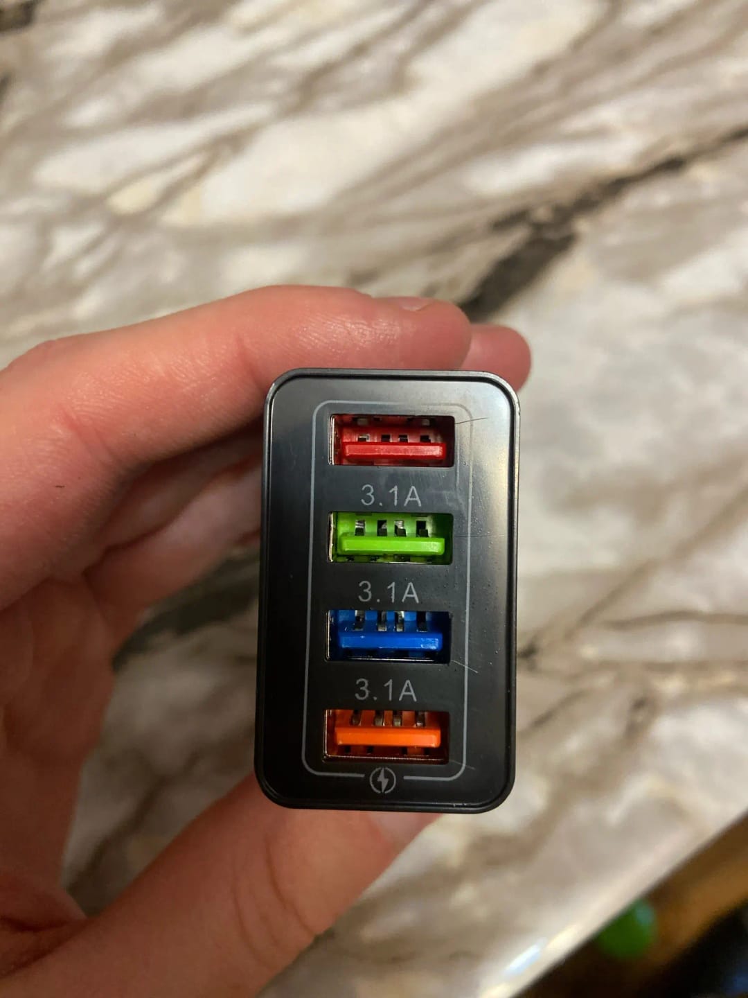 Customer photo review of ⚡ One Charger. Four Devices. Zero Waiting.⚡
