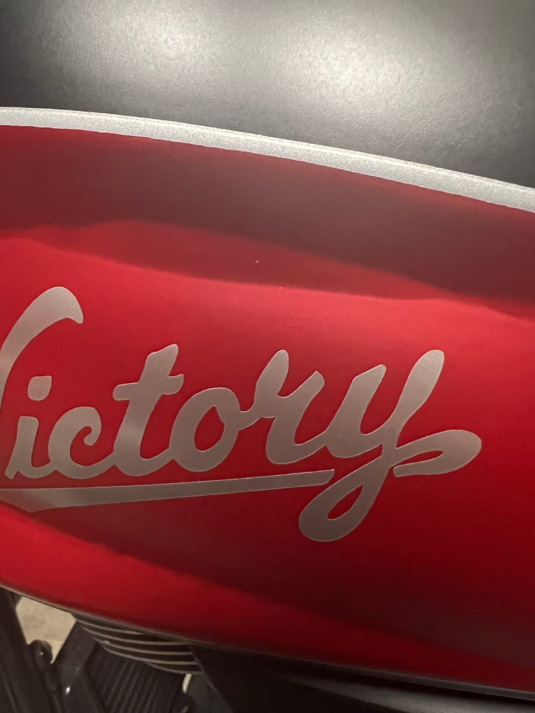 Customer photo review of Satin Chrome Prismatic Red Vinyl Wrap