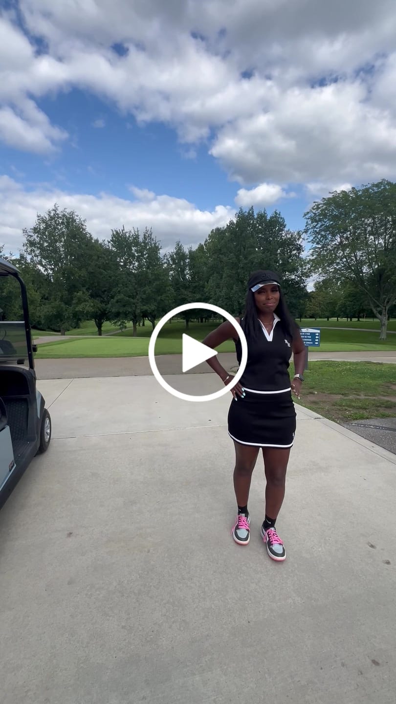 Customer video review of Michelle Sleeveless Polo Top in Black