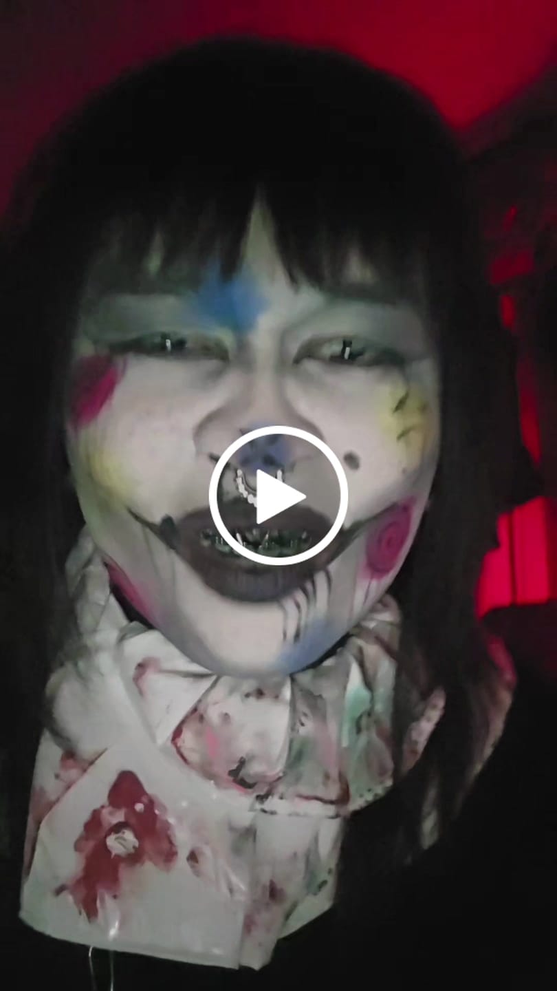 Customer video review of Cosplay Black Cross Colored Contact Lenses