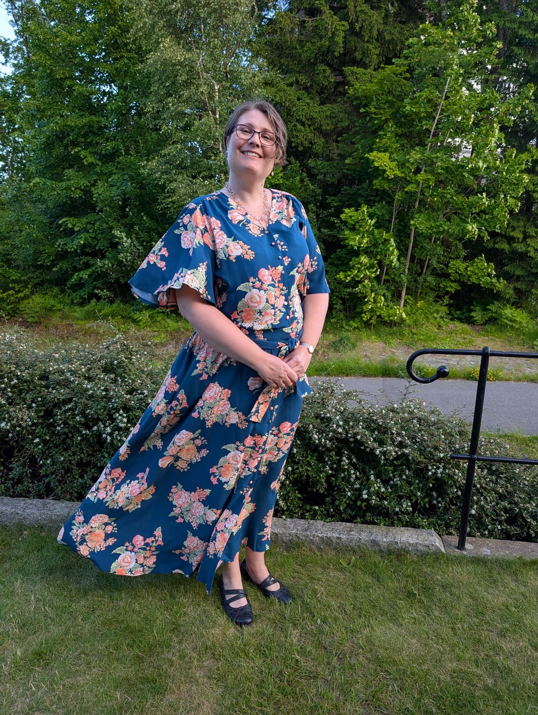 Customer photo review of Monika dress - lang kjole - ziggy floral