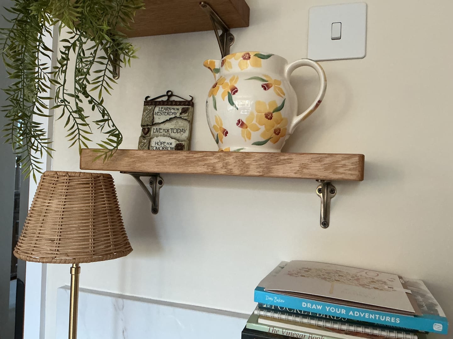 Customer photo review of Ironbridge Aged Brass Shelf Brackets | 4.5/6/7/8/10"