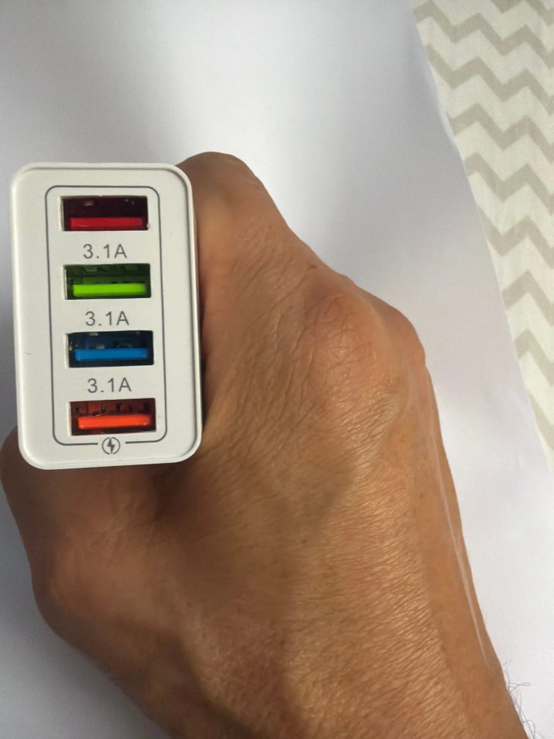 Customer photo review of ⚡ One Charger. Four Devices. Zero Waiting.⚡