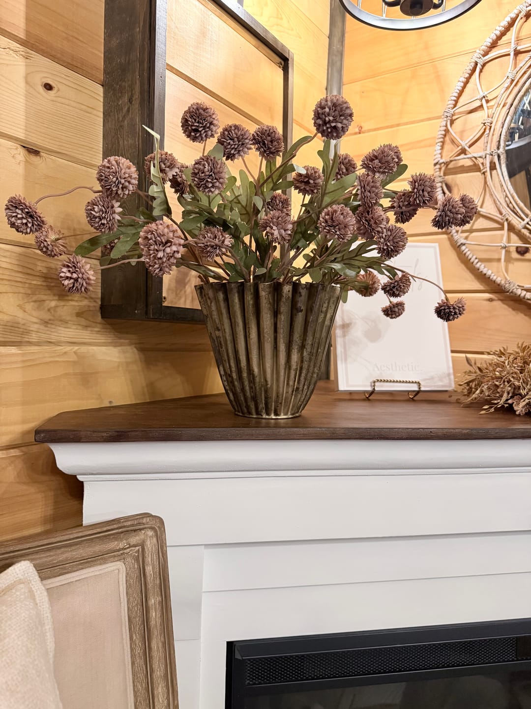 Customer photo review of Taupe Fall Thistle Stem Bunch