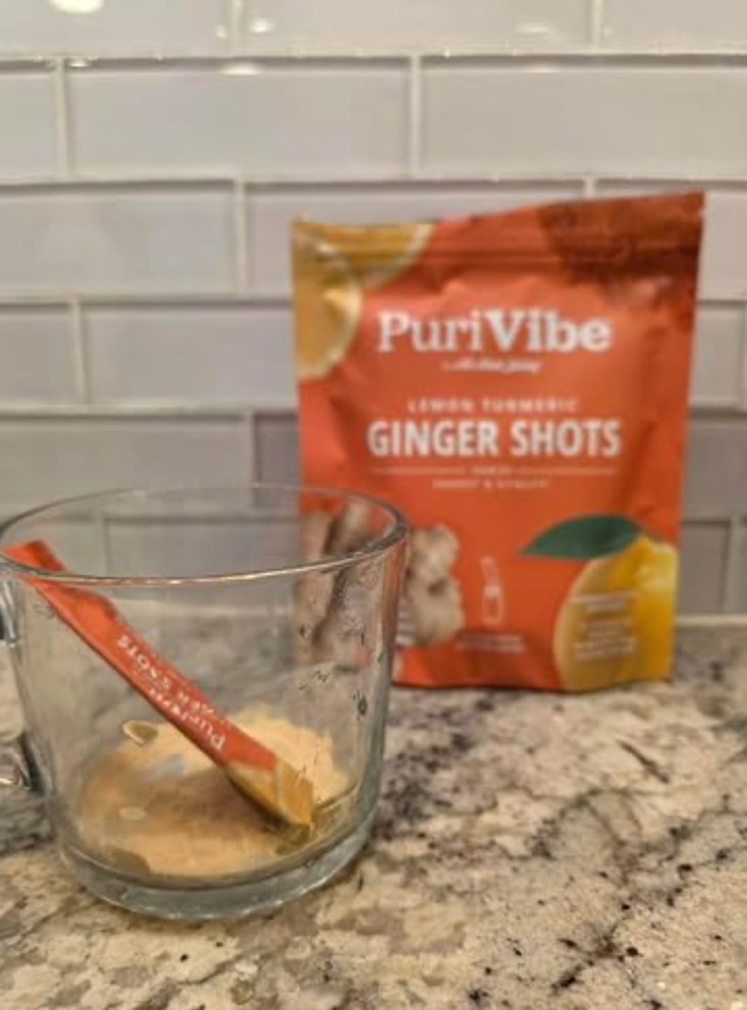 Customer photo review of Lemon Turmeric Ginger Shots