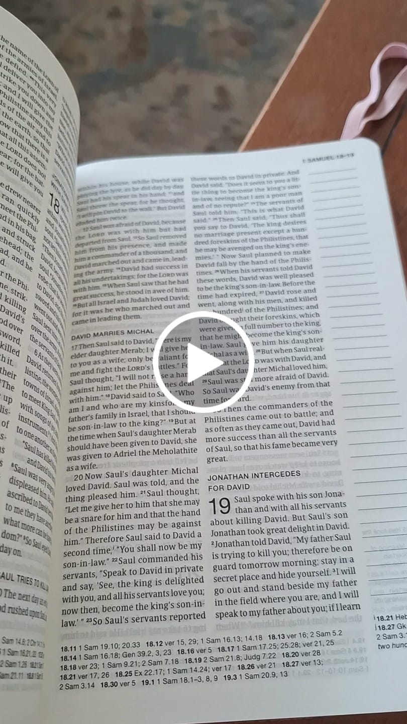 Customer video review of Catholic Compact Journaling Bible