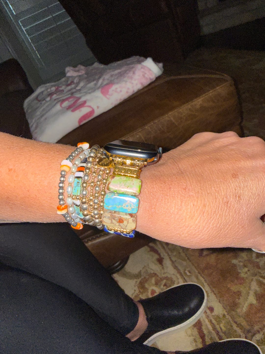 Customer photo review of Chic Chakra Stretch Apple Watch Strap