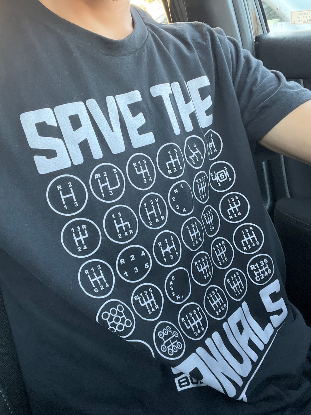 Customer photo review of 80Eighty® Save The Manuals Shirt