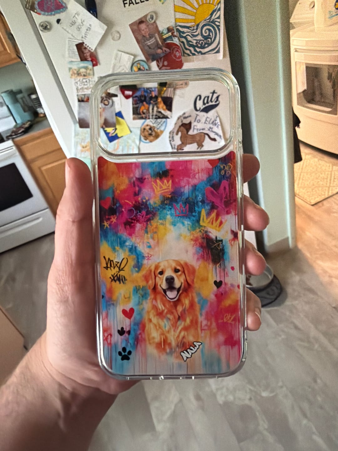 Customer photo review of Graffiti - Personalized Phone Case
