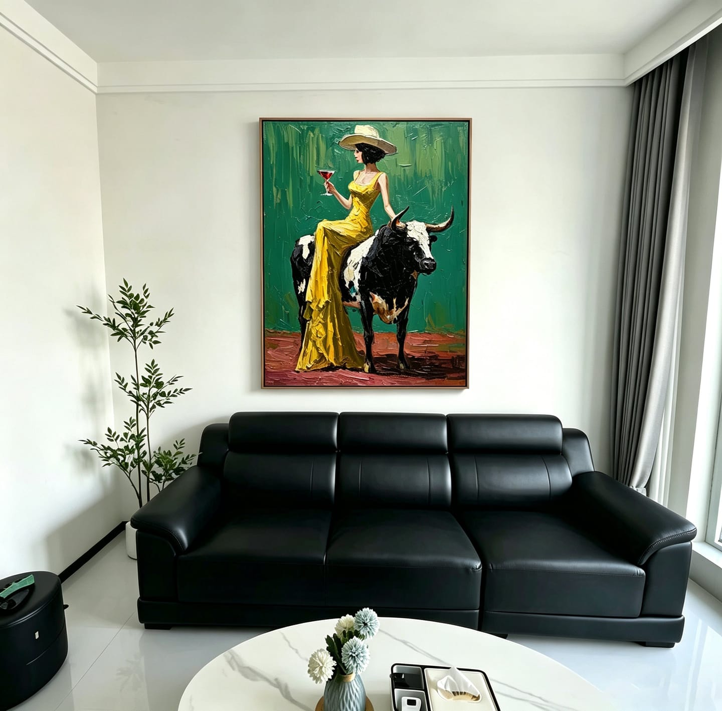 Customer photo review of Golden Poise-Bull Rider Painting