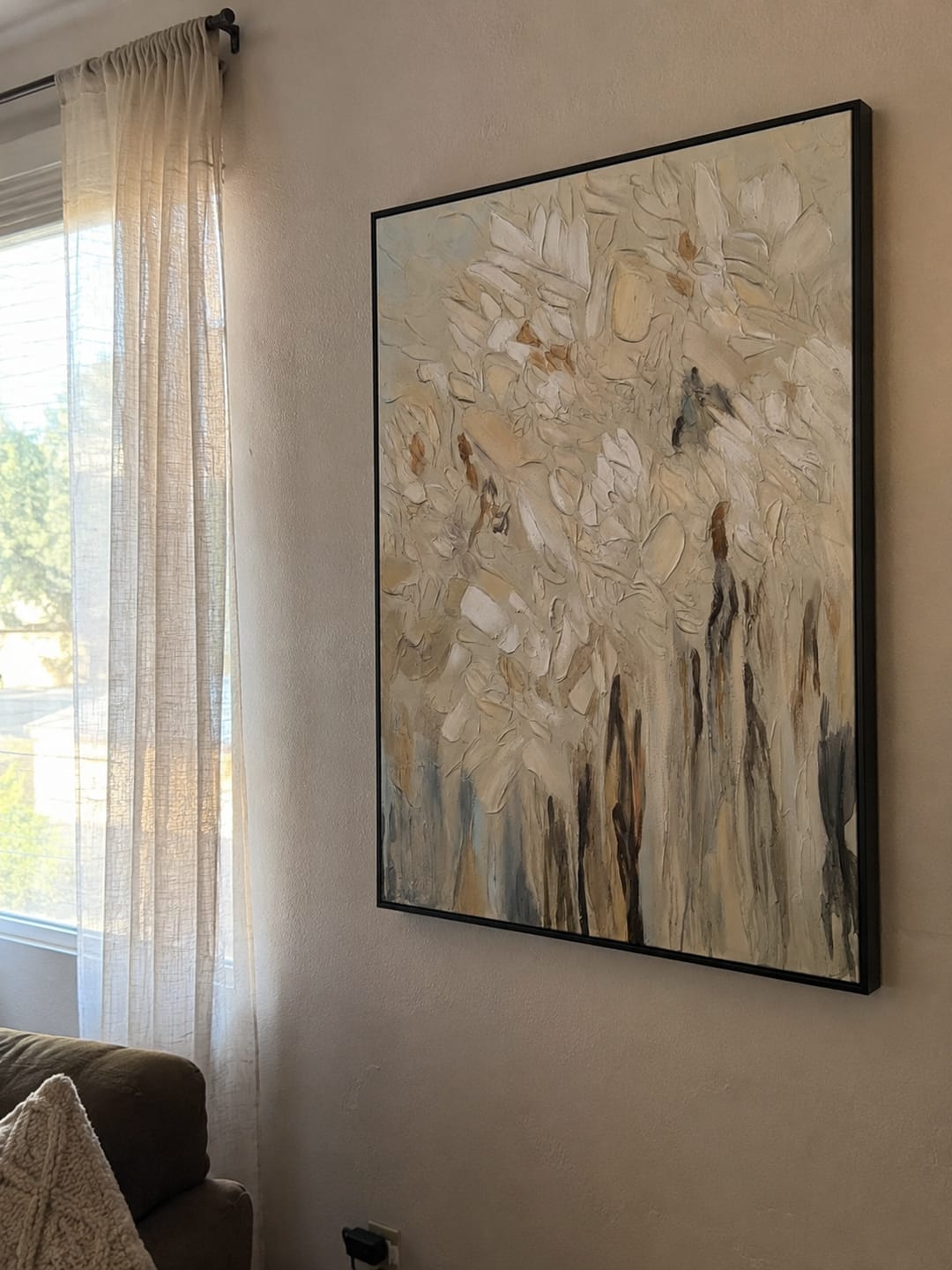Customer photo review of Flower & Tree Abstract Textured Wall Art #ML120