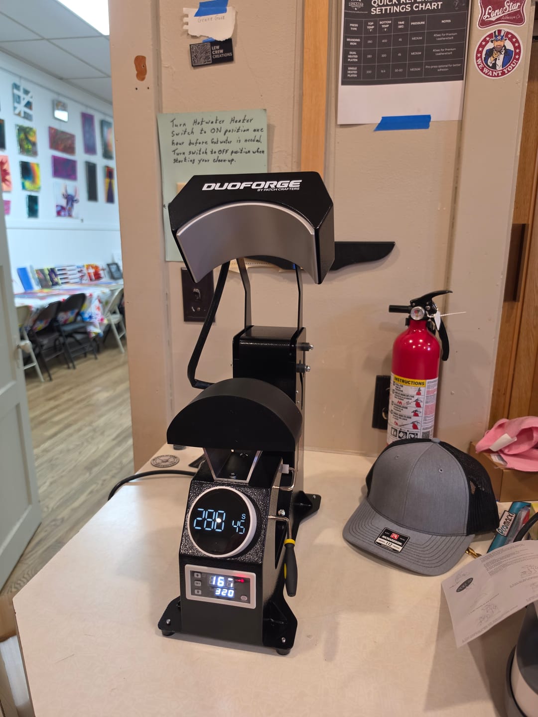 Customer photo review of DuoForge Automatic Dual-Heat platen Cap Heat Press