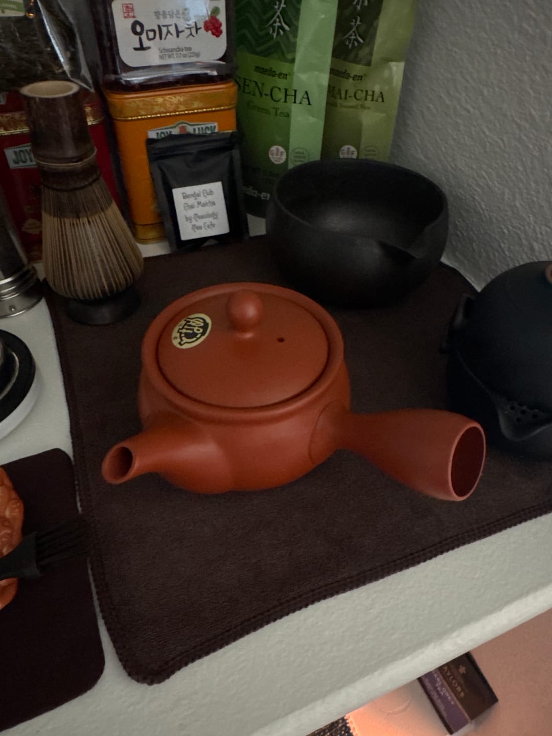 Customer photo review of Red Japanese Clay Teapot