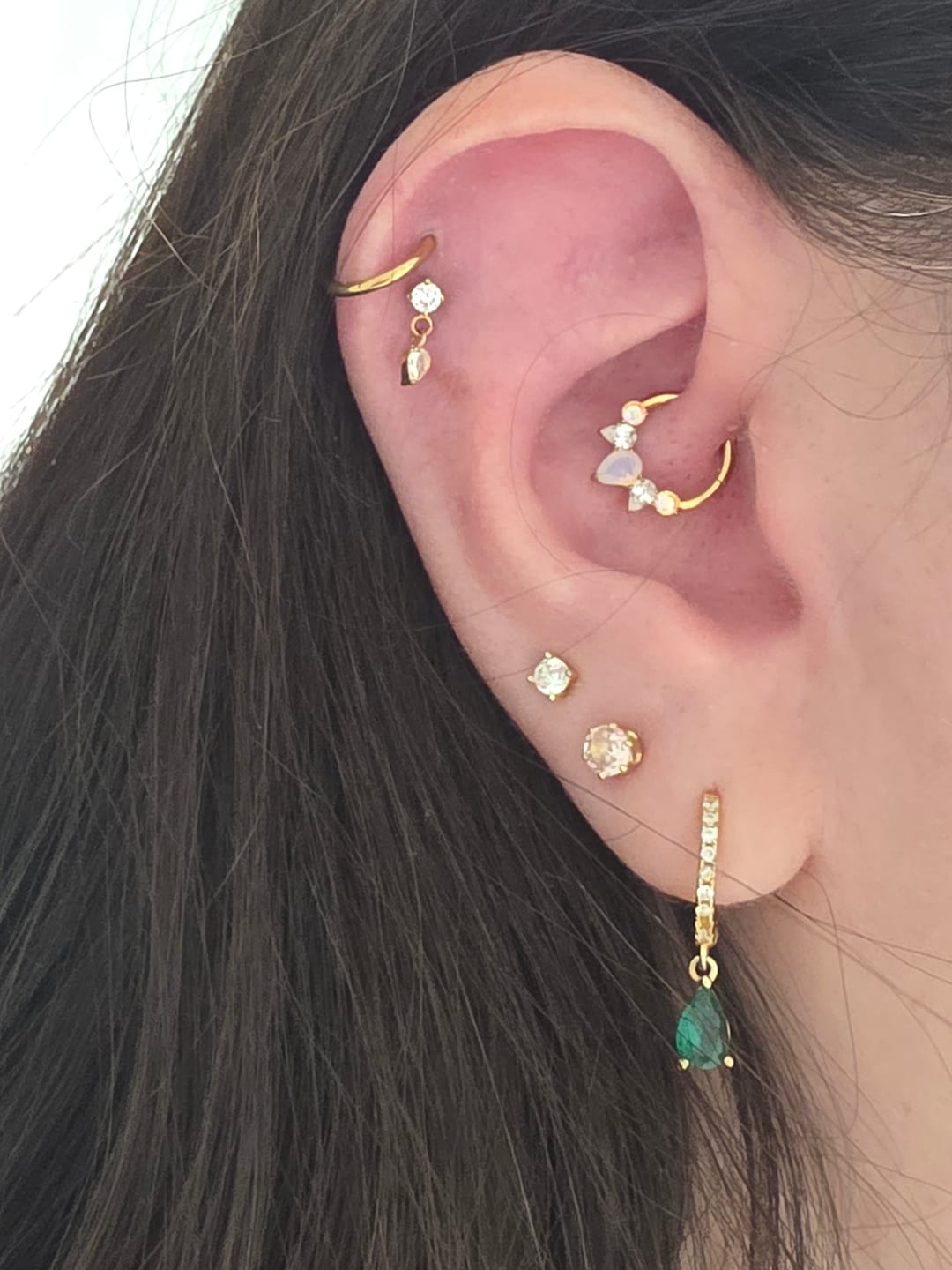 Customer photo review of ECHO Droplet Cartilage Stud
