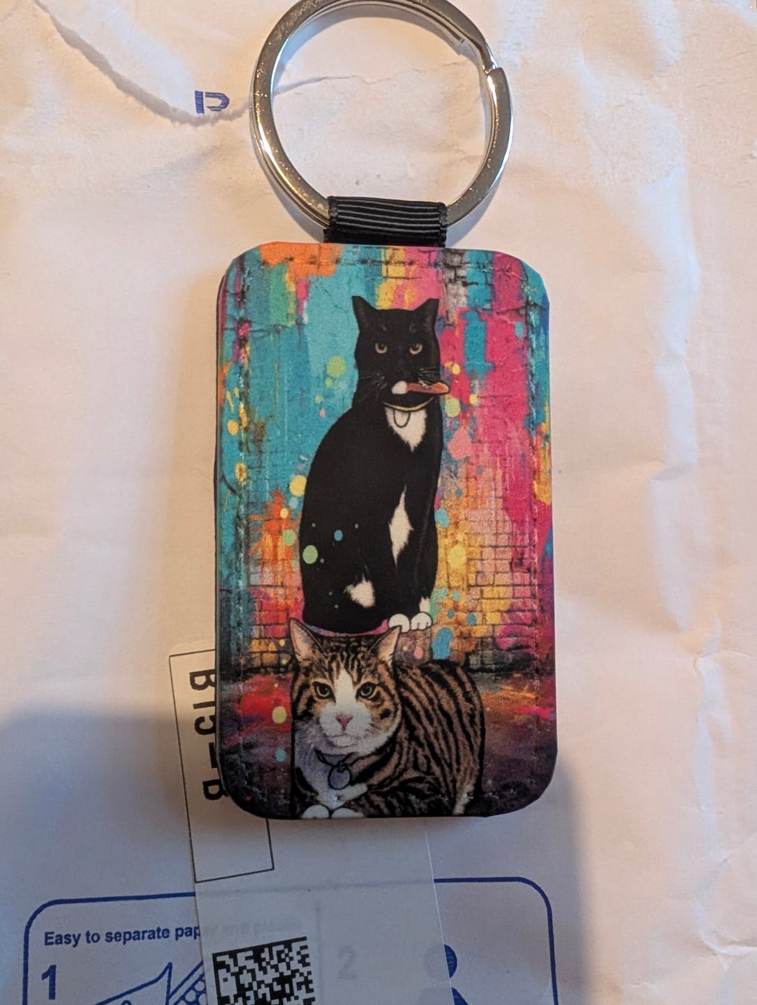Customer photo review of Streetart - Personalised Keychain