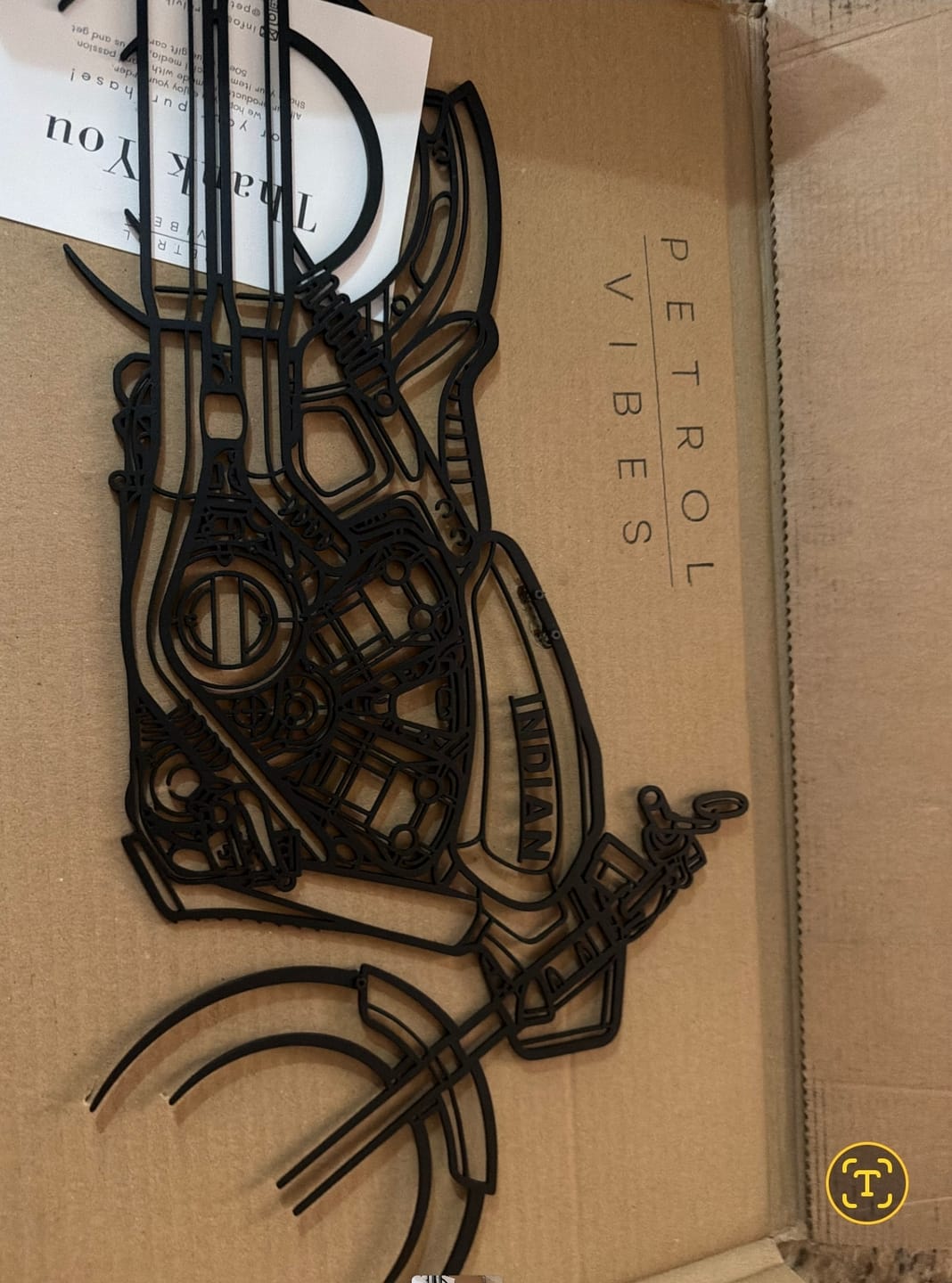 Customer photo review of Your Custom Bike Silhouette Metal Wall Art Service