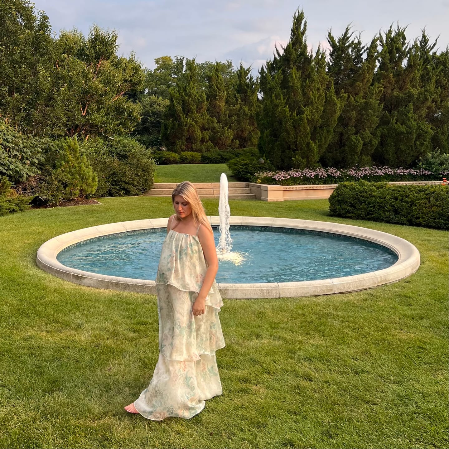 Customer photo review of The Elizabeth Tiered Dress in Rosie Beaux