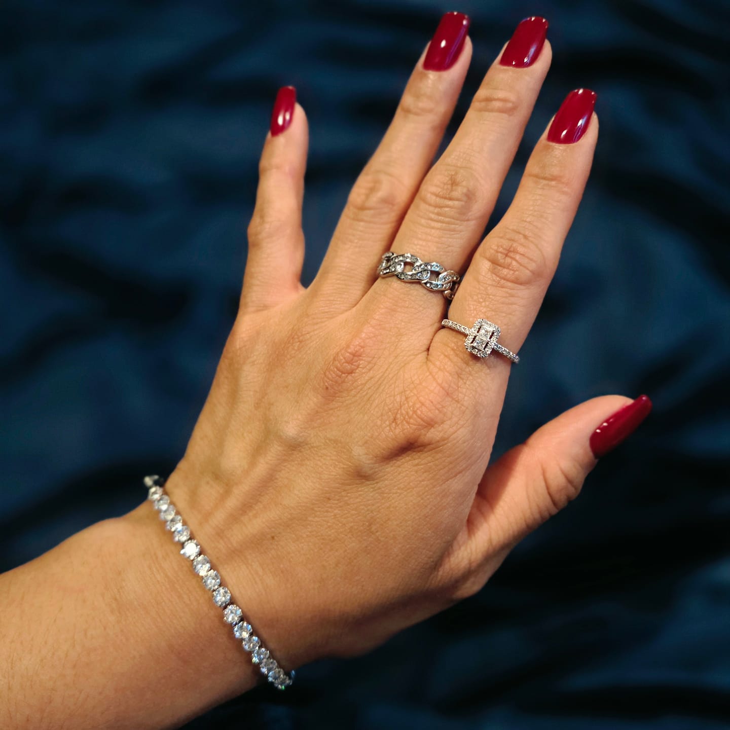 Customer photo review of Iced Cuban Link Ring