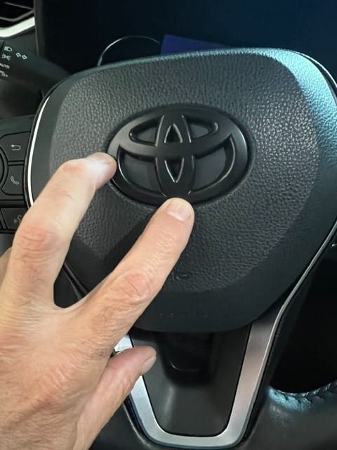 Customer photo review of Steering Wheel Emblem Overlay