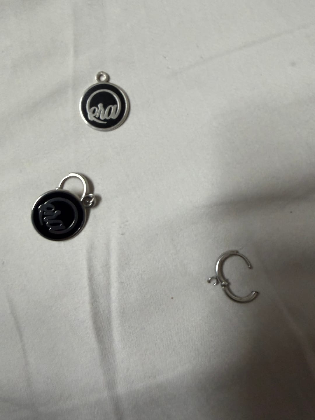 Customer photo review of Silver Diva Drop Earrings