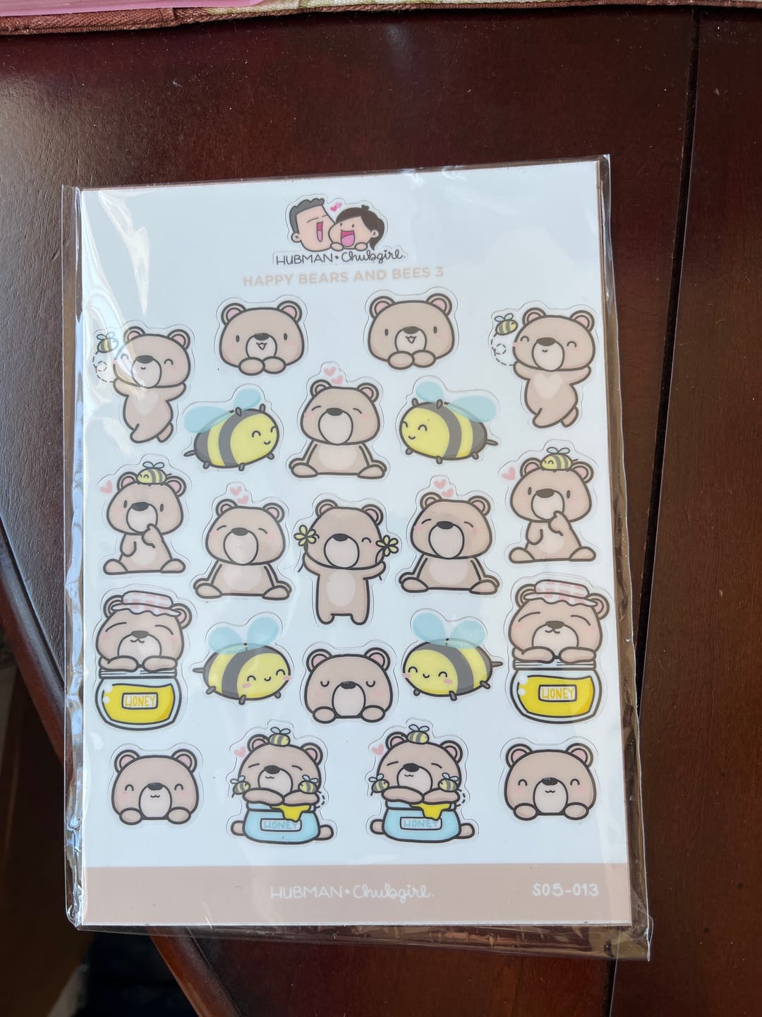 Customer photo review of Happy Bears and Bees 3 Sticker Sheet