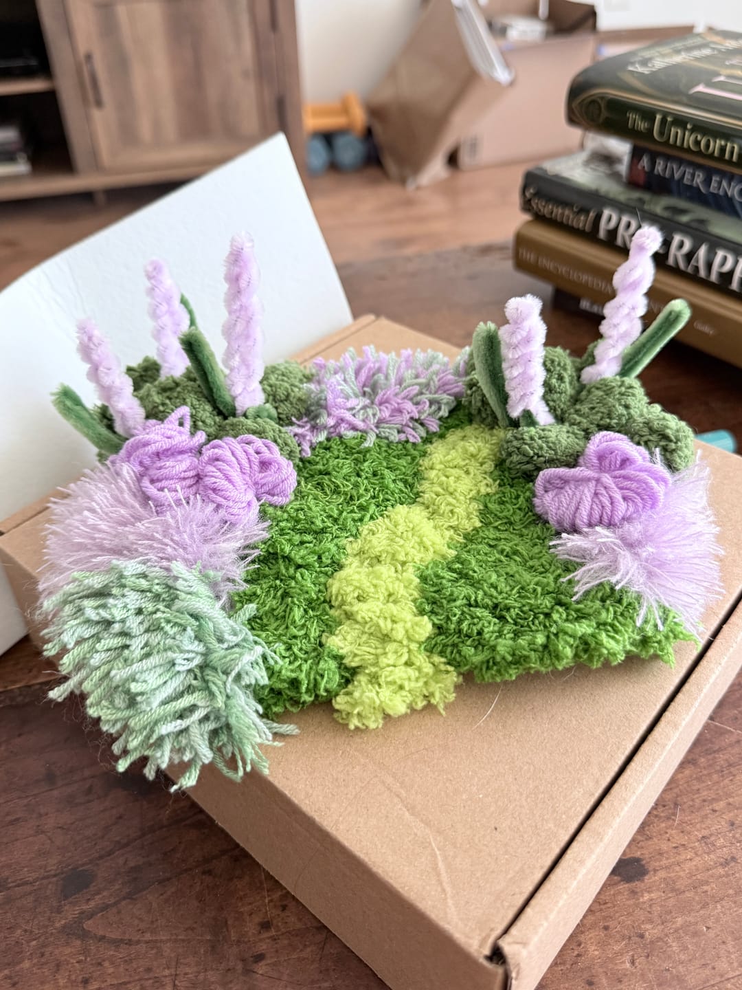 Customer photo review of LAVENDER FIELD - Moss Coaster Kit