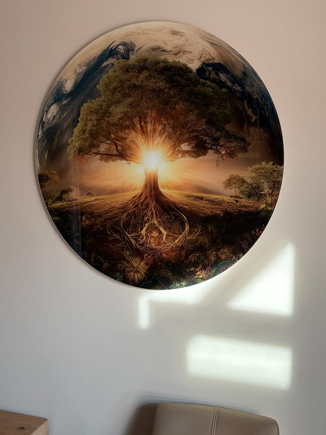Customer photo review of Celestial Light Tree - Tempered Glass Wall Art