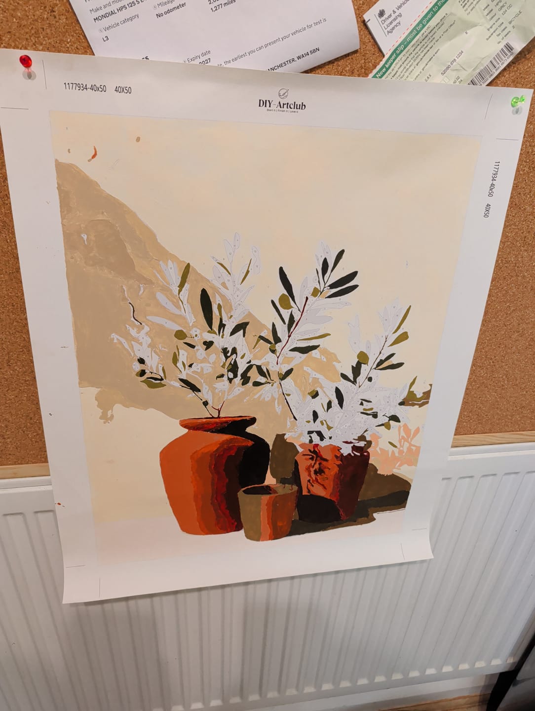 Customer photo review of Olive Grove Shadows | Paint by Number