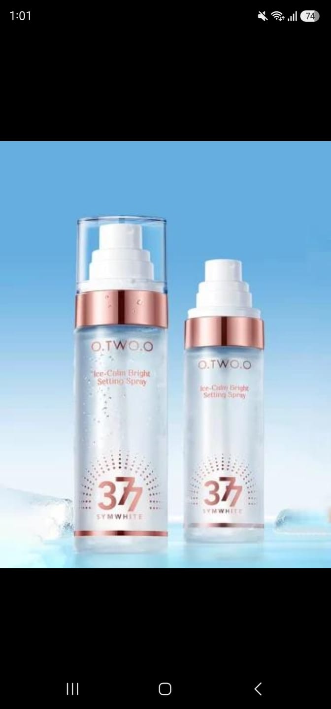 Customer photo review of O.TWO.O ICE CALM BRIGHT SETTING SPRAY