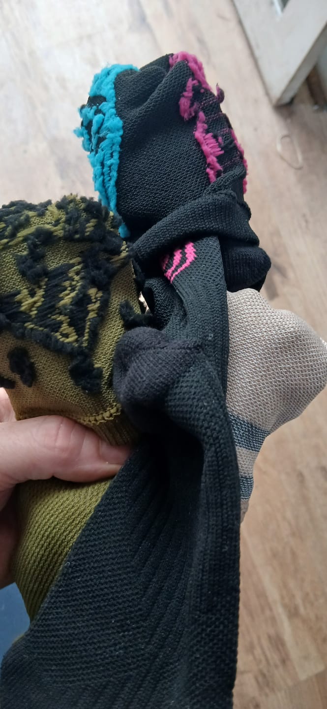 Customer photo review of 3 Pack | Feral | Compression Shred Socks