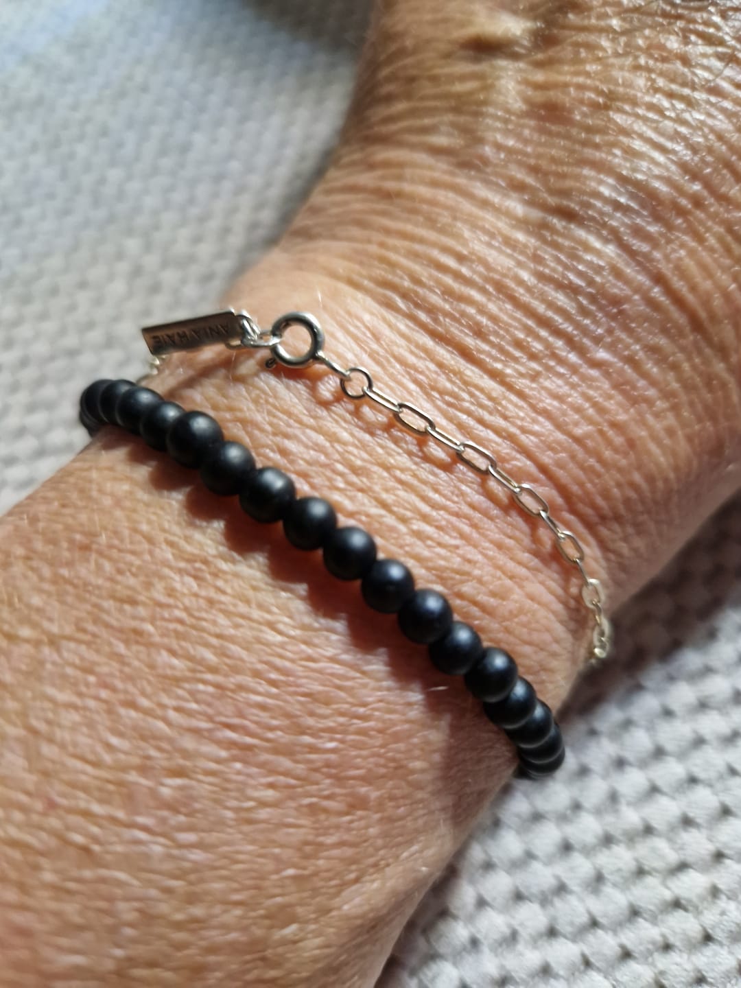 Customer photo review of Obsidian Armband