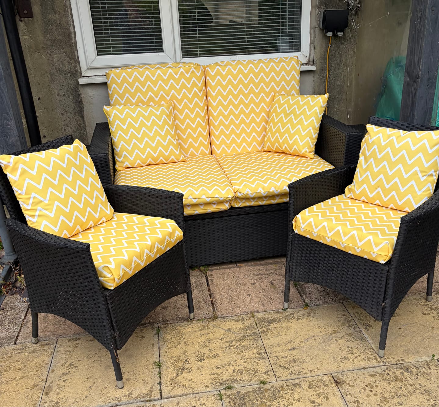 Customer photo review of Chevron Print Water Resistant Fabric