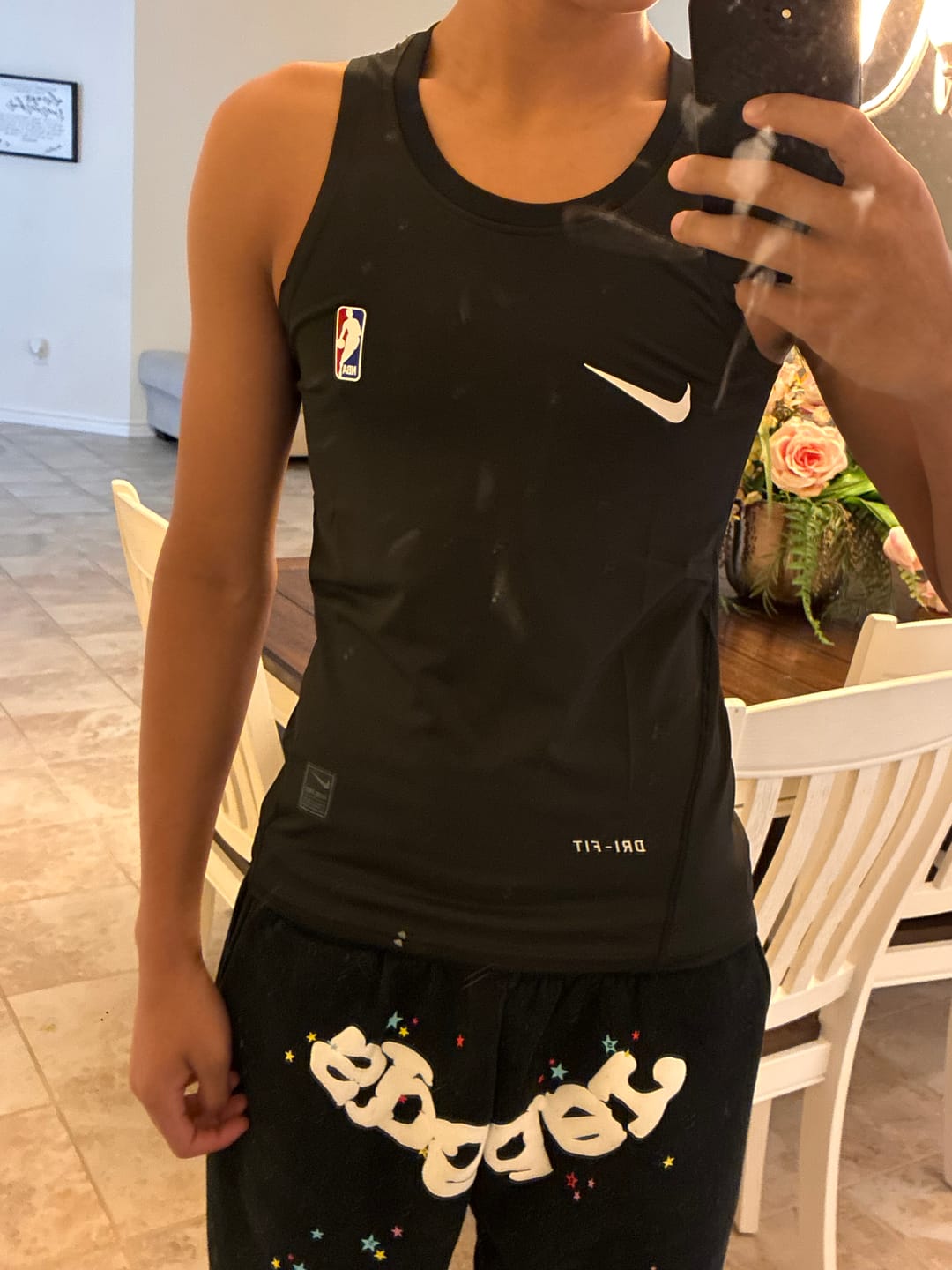 Customer photo review of Elite Pro Black Compression Tank Top