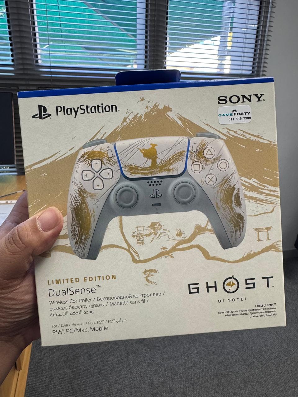 Customer photo review of PlayStation 5 (PS5) DualSense Wireless Controller - Ghost of Yotei Gold Limited Edition